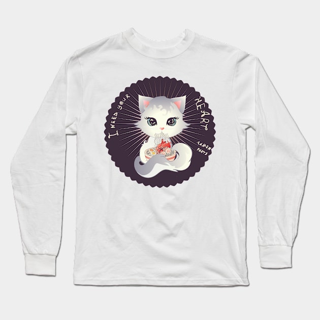 I need your heart for my ramen Long Sleeve T-Shirt by AnnArtshock